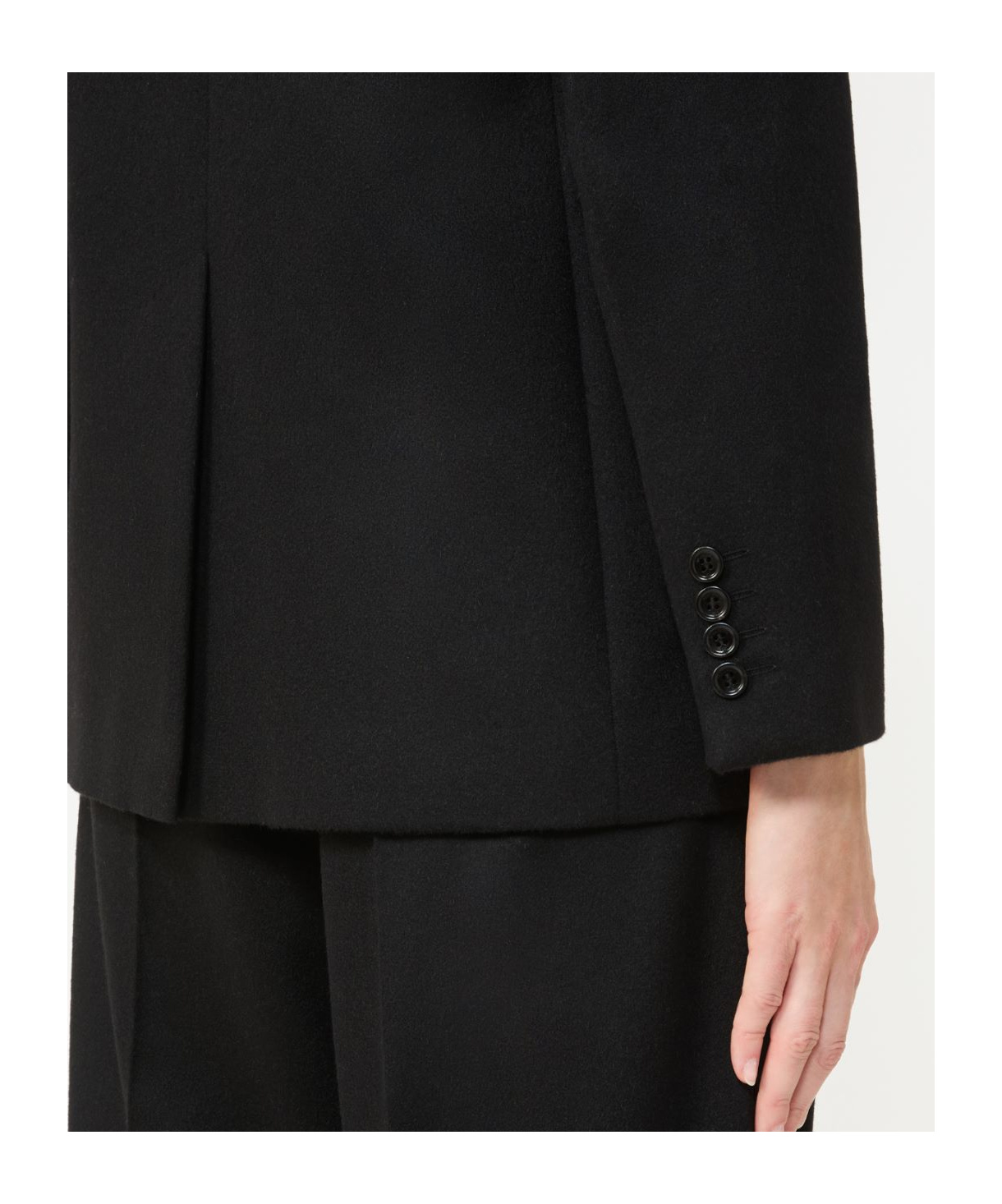 Max Mara Camer Drap Blazer In Black