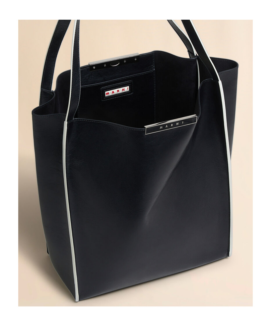 Marni Cresta E/w Tote Bag In Black