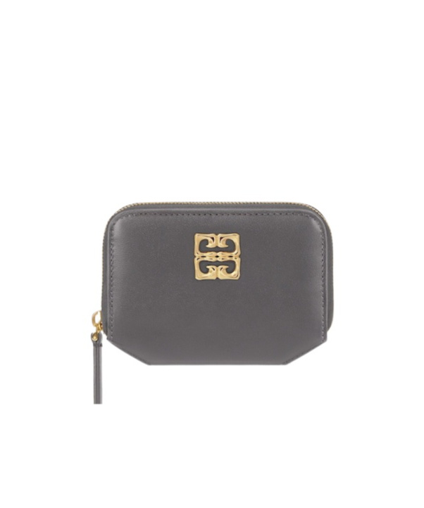 Givenchy Liquid Box Zip Wallet In Gray