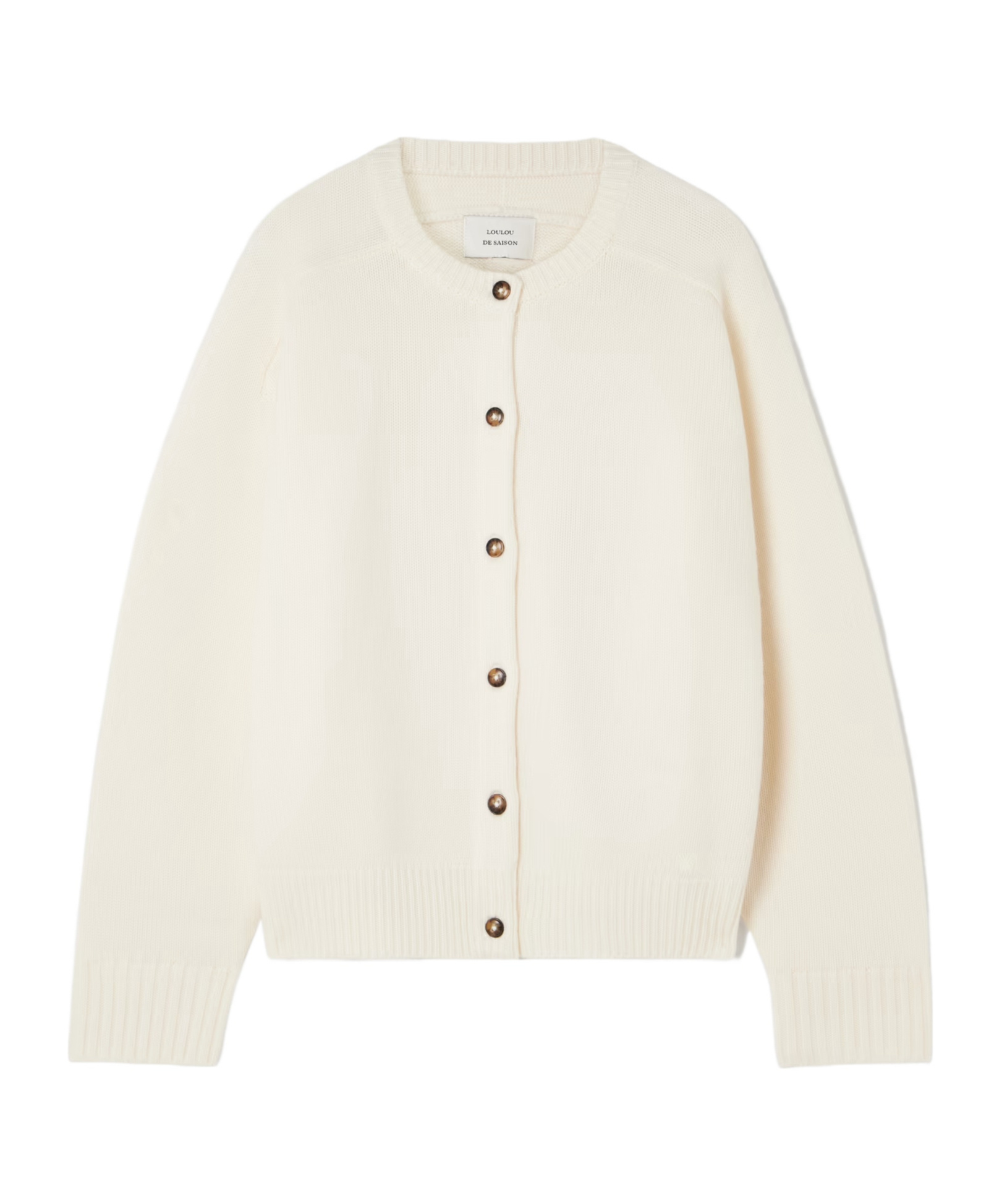 Loulou De Saison Aidar Merino Wool And Cashmere Blend Cardigan In White