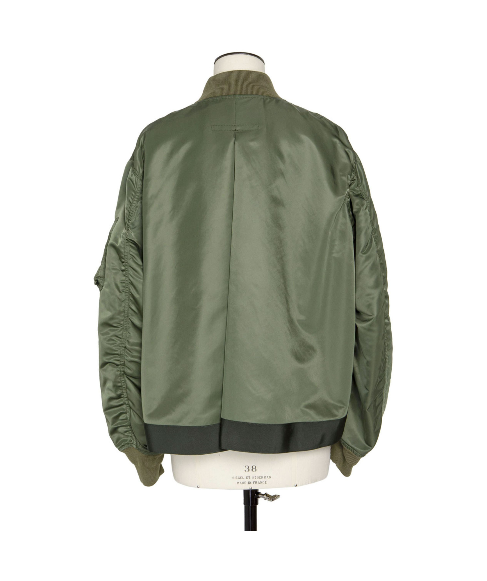 Sacai Zip-up Bomber Jacket In Green