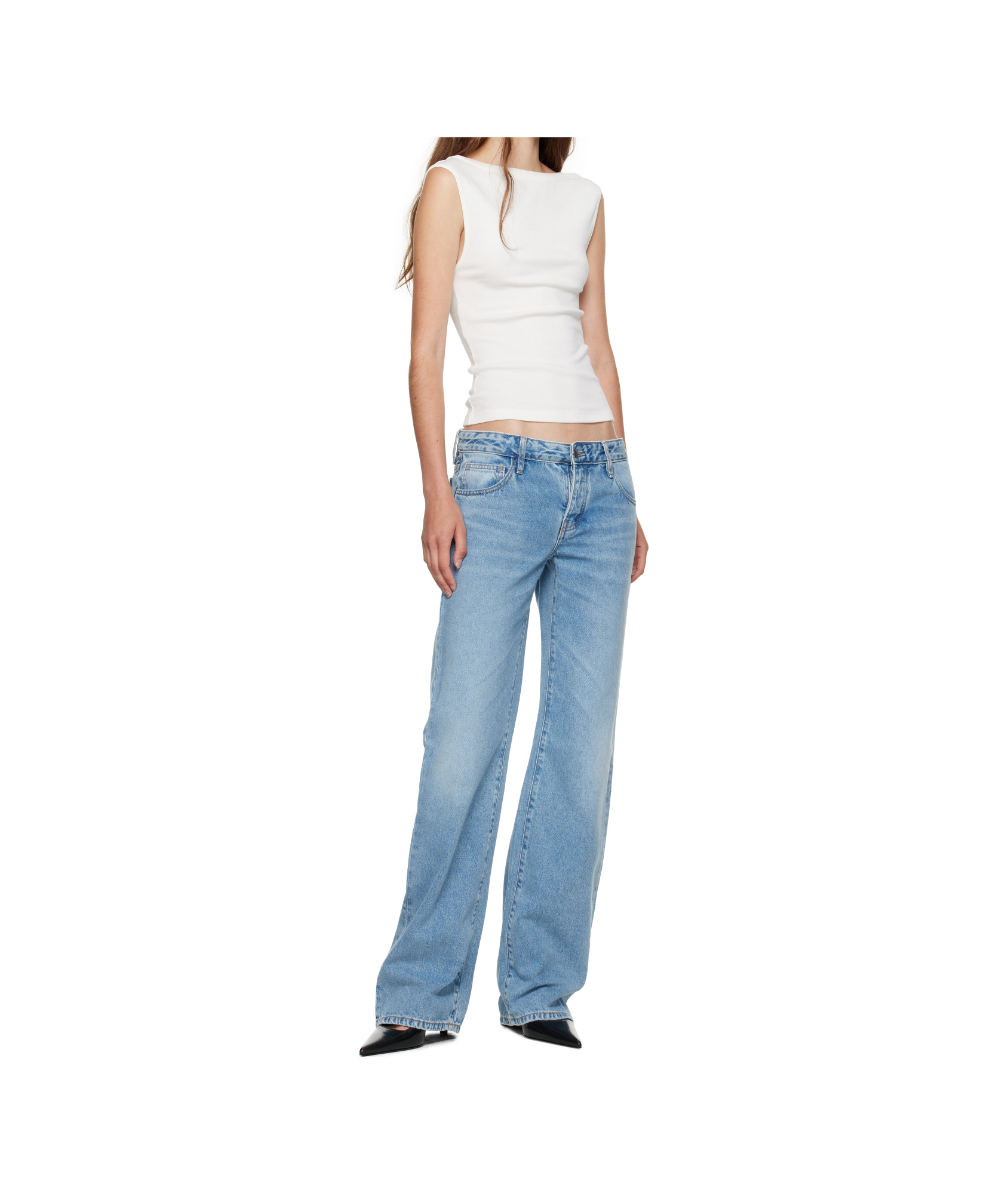 St Agni Blue Outland Denim Edition 90s Low Rise Jeans In Blue