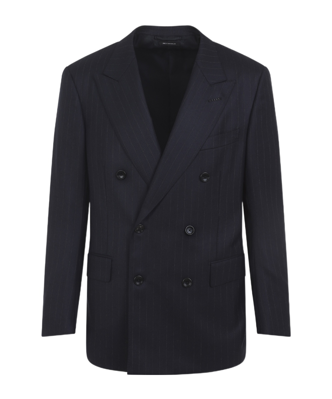 Tom Ford High Twist Double Breasted Wool Jacket Clothing In Blue