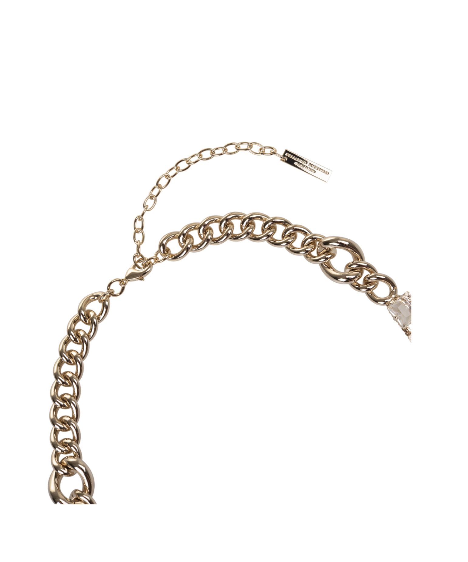 Ermanno Scervino Chain Necklace With Stones In Yellow