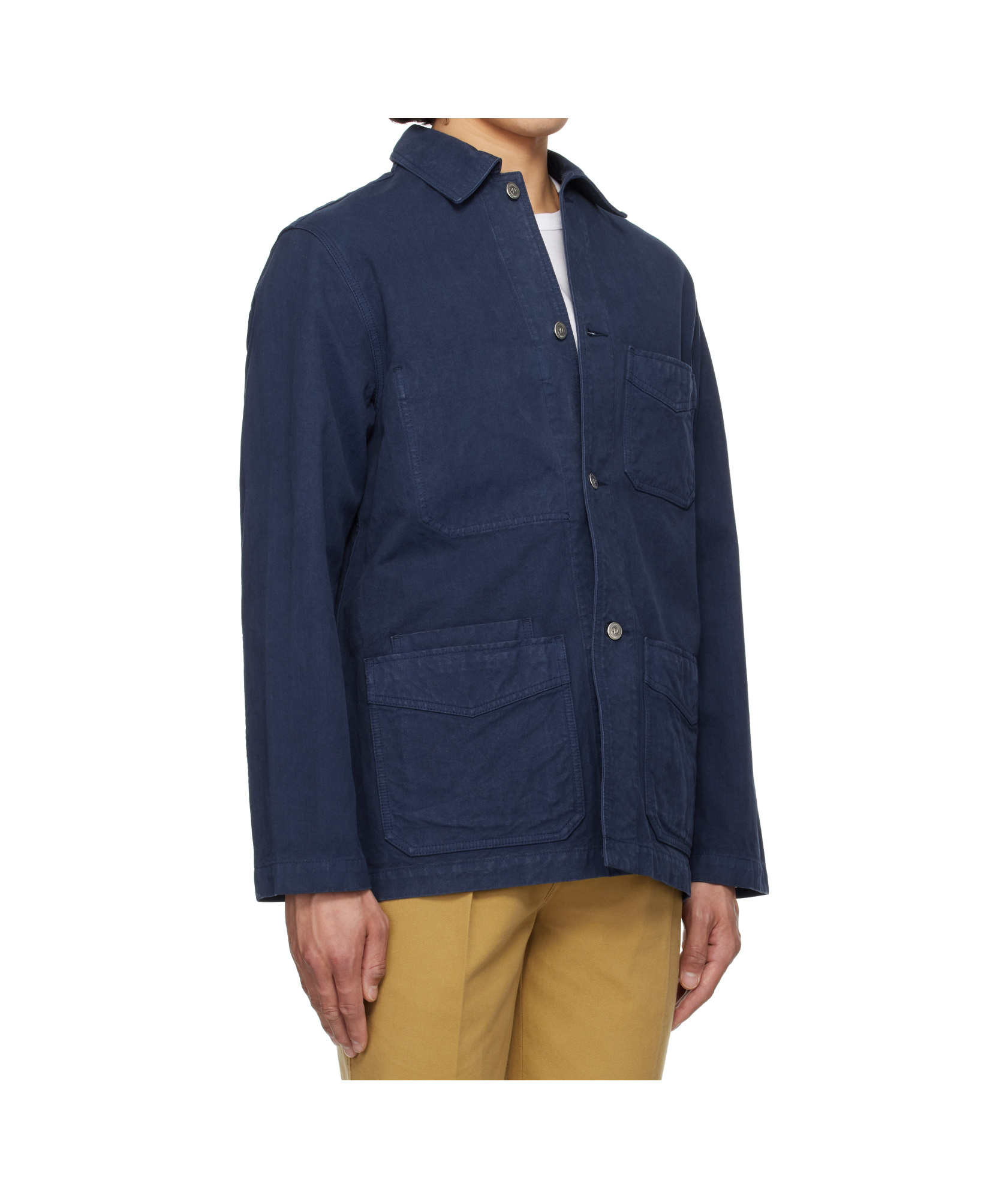 DRAKE'S LONDON CANVAS FIVE-POCKET CHORE JACKET