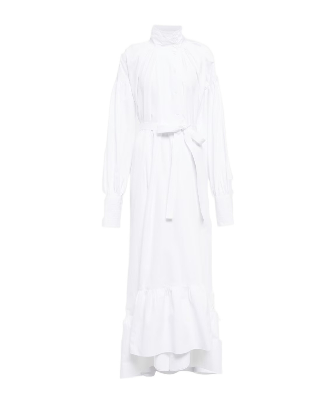 Patou Belted Maxi Dress In White
