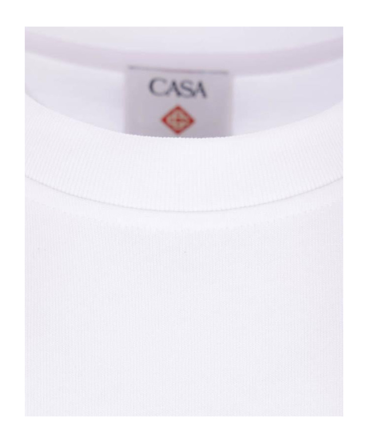 Casablanca White Cotton T-shirt With Print In Pattern