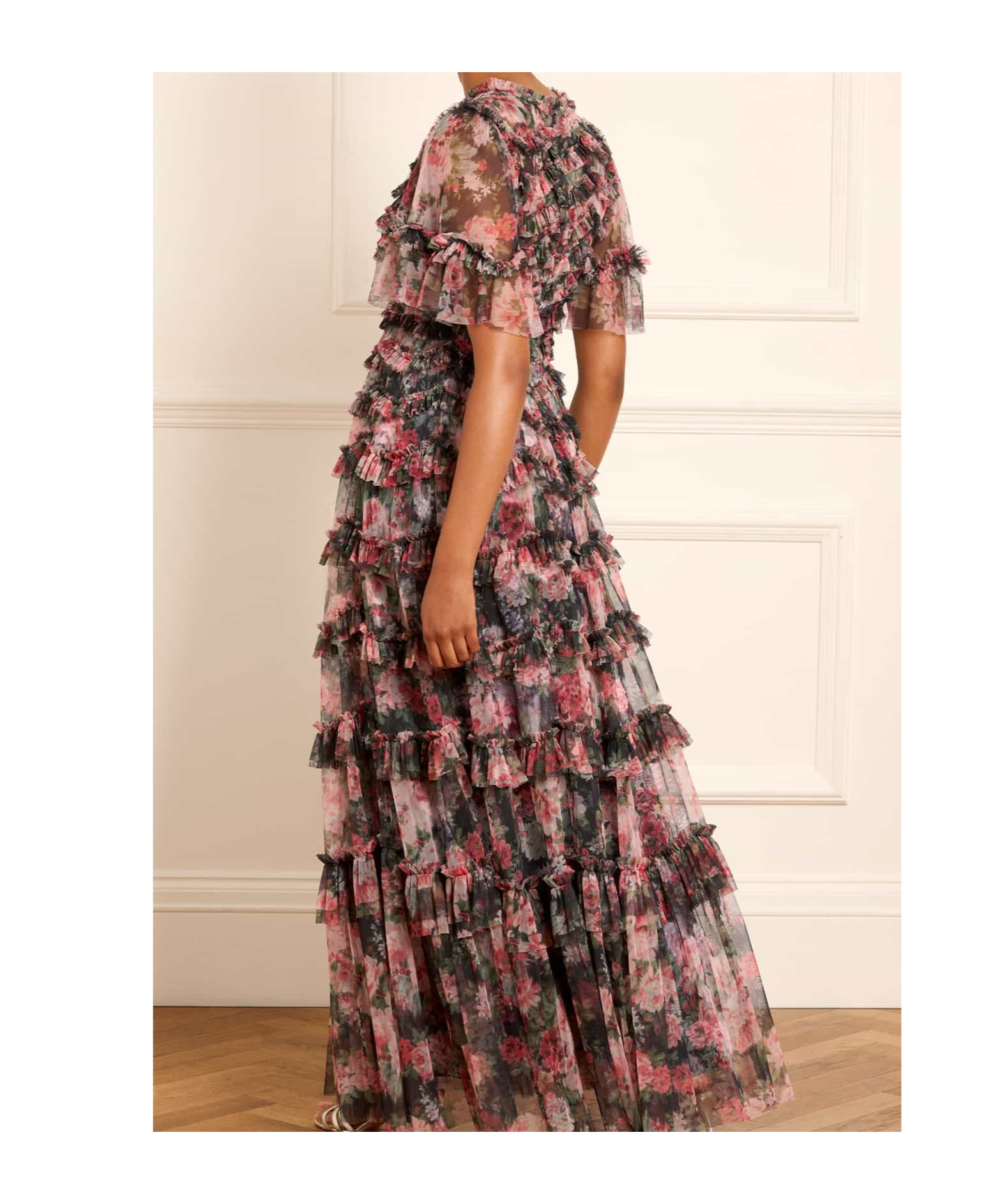 Needle & Thread Round-neck Dress Skirt In Multicolor