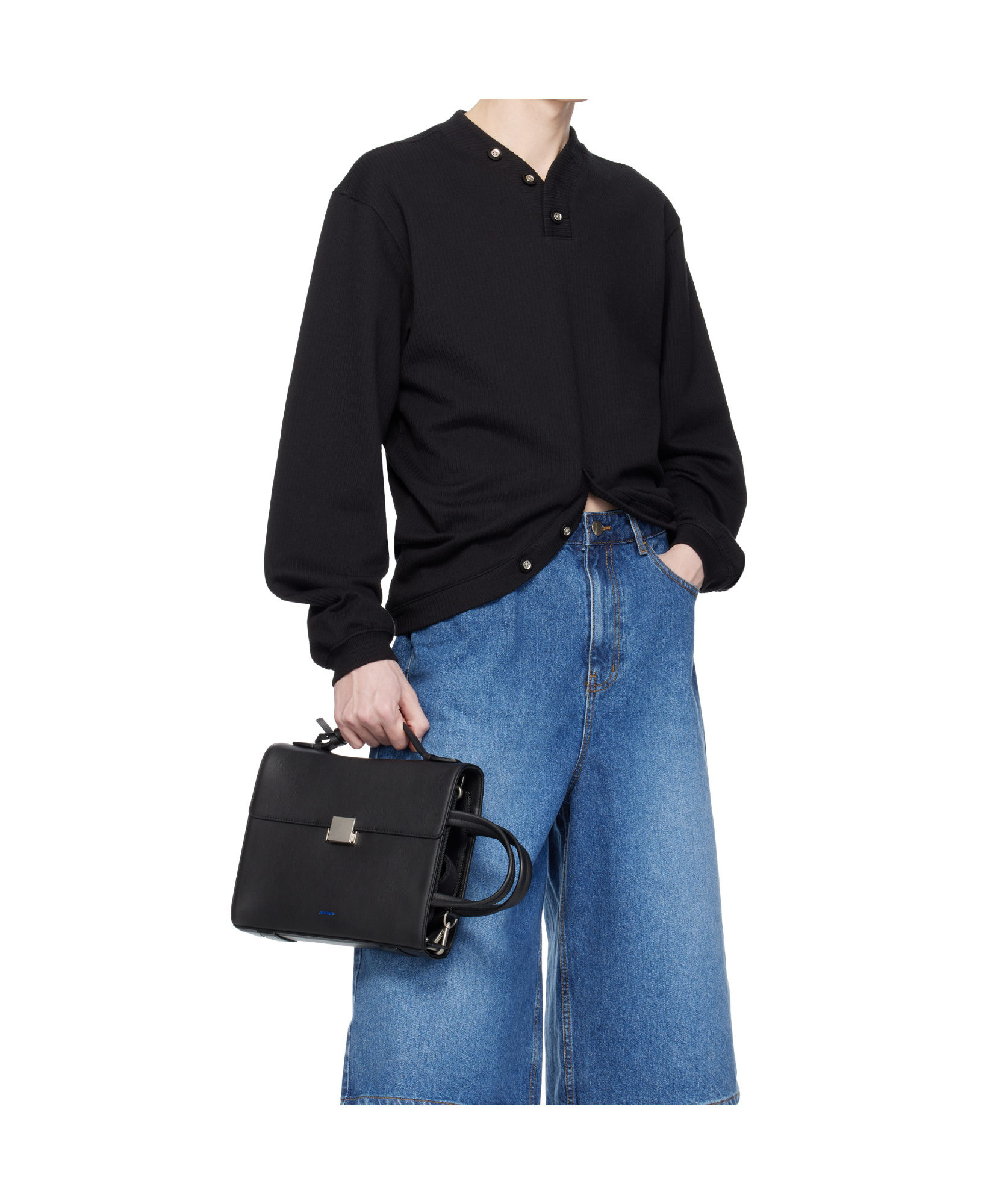 Ader Error Long-sleeved Sweater In Black