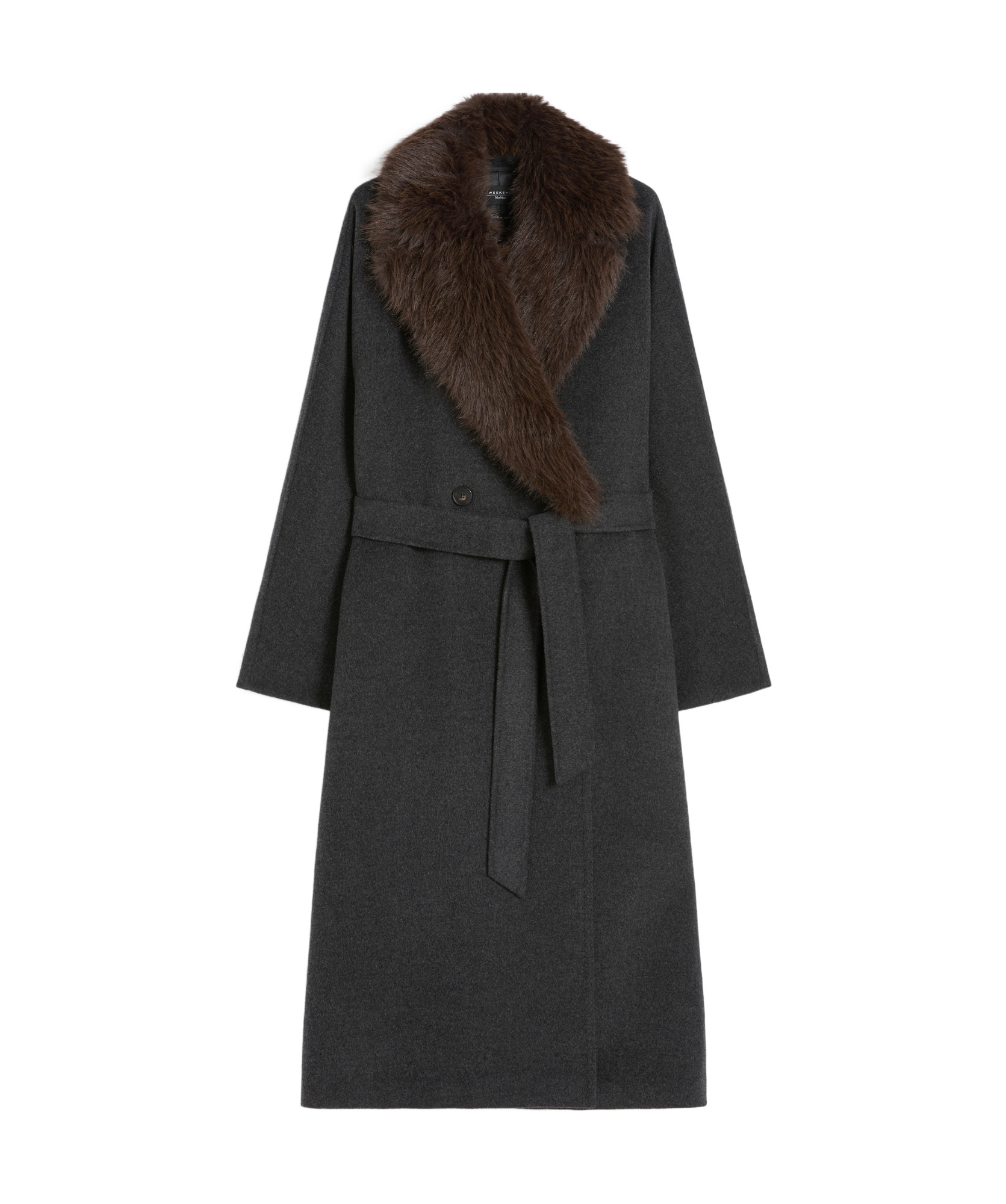 Weekend Max Mara Wool Wrap Coat In Black