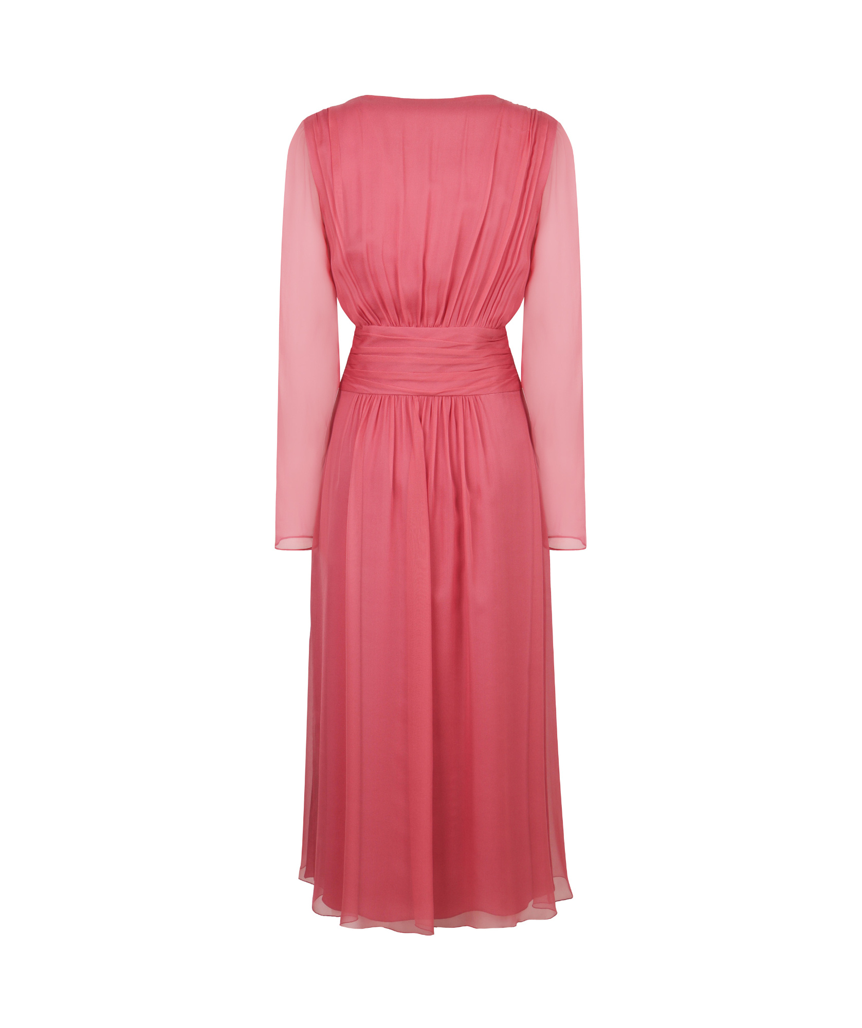 Alberta Ferretti Chic Long Sleeve Dress In Pink