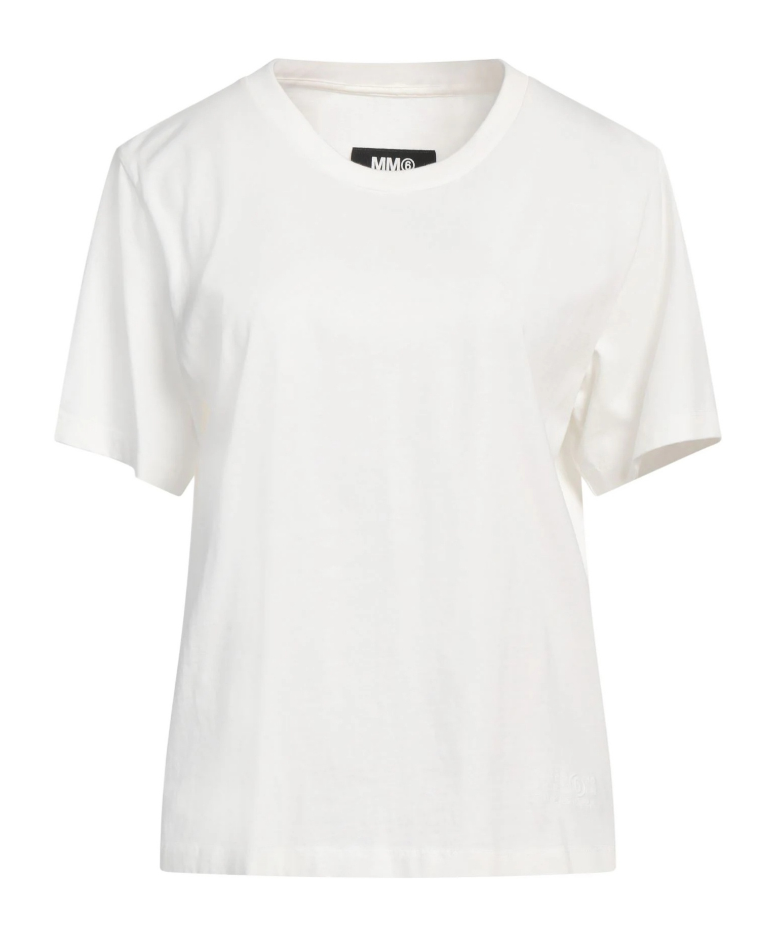 Mm6 Maison Margiela Plain Color Basic T-shirts In White