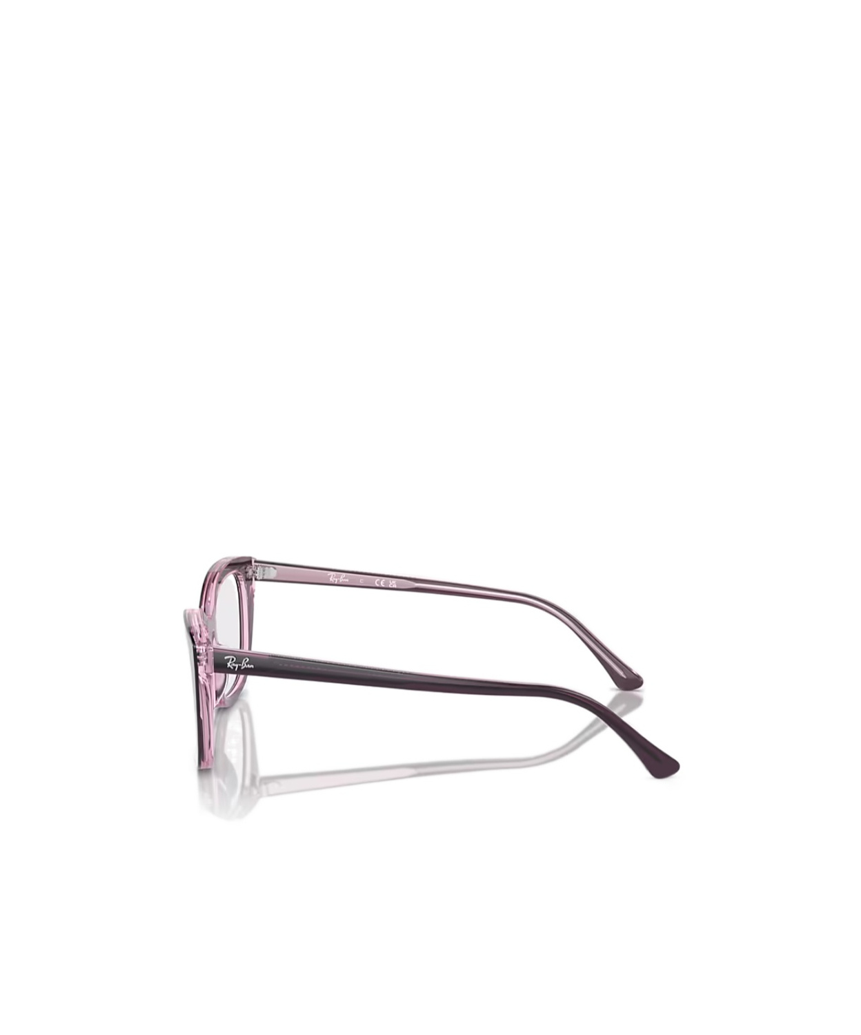 Ray Ban Full-frame Plain Mirror In Burgundy