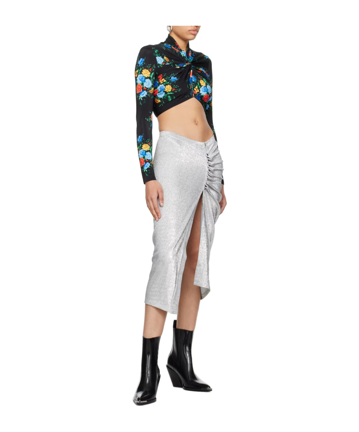 RABANNE PRINTED LONG-SLEEVED T-SHIRT