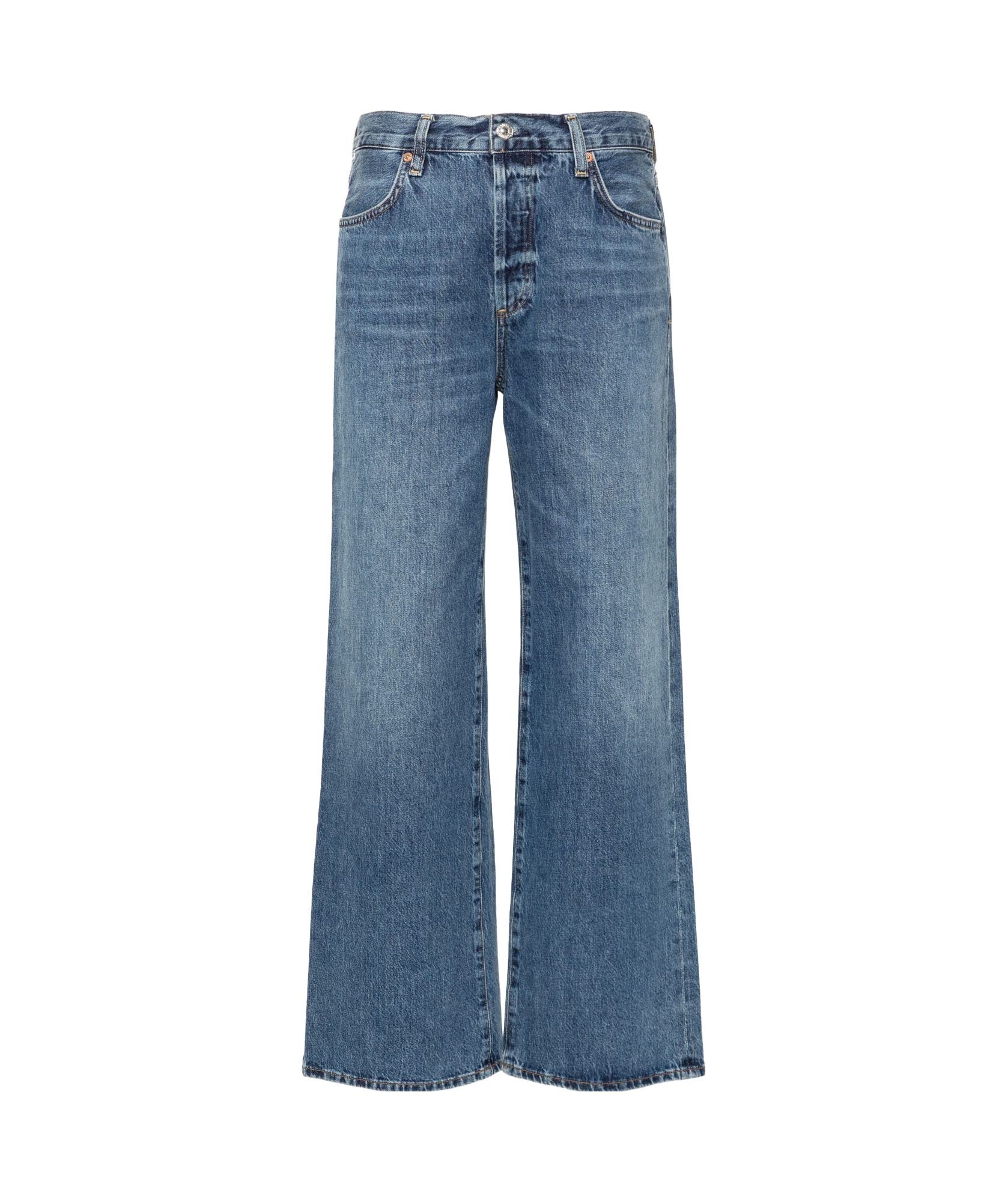 Citizens Of Humanity Demy Ultra High-rise Cropped Flare Jeans In Blue
