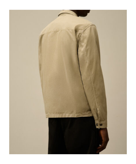 C.p. Company Gabardine Practical Lens Shirt In Nude