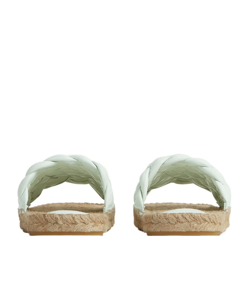 Bottega Veneta Jack Espadrille Slides In White