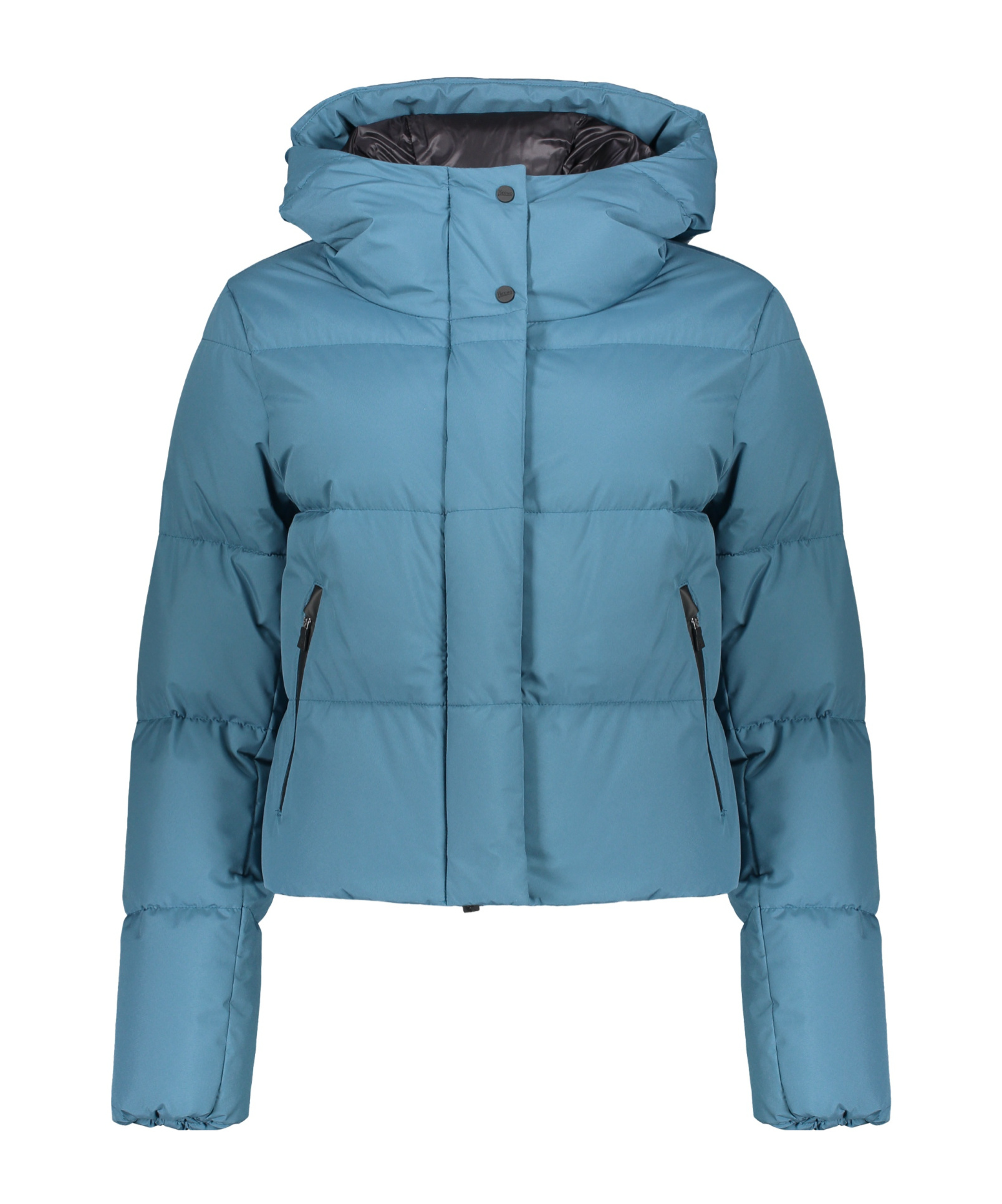 Herno Hooded Down Jacket In Blue