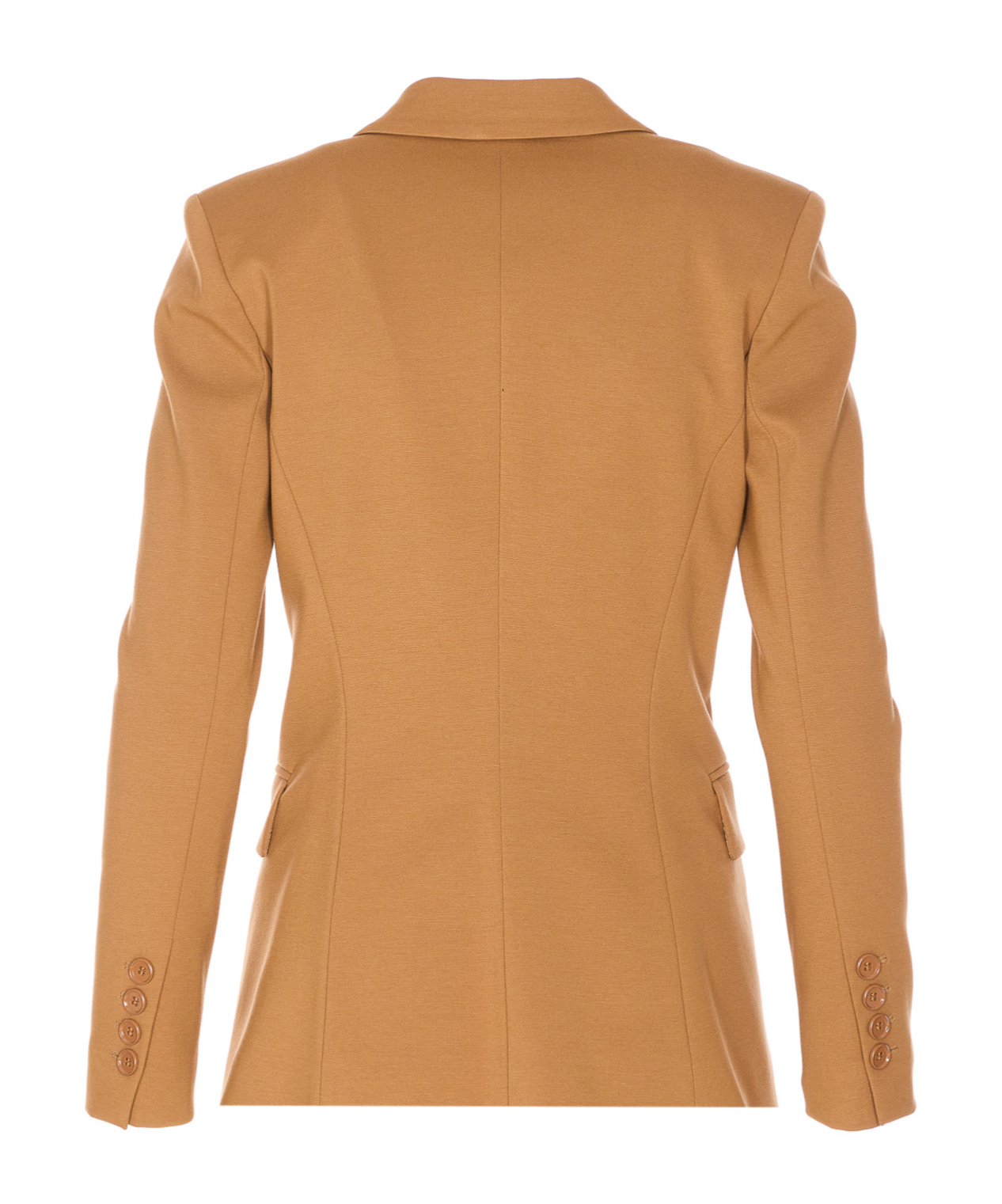 Pinko Structured Blazer With Long Sleeves And Back Vent In Brown