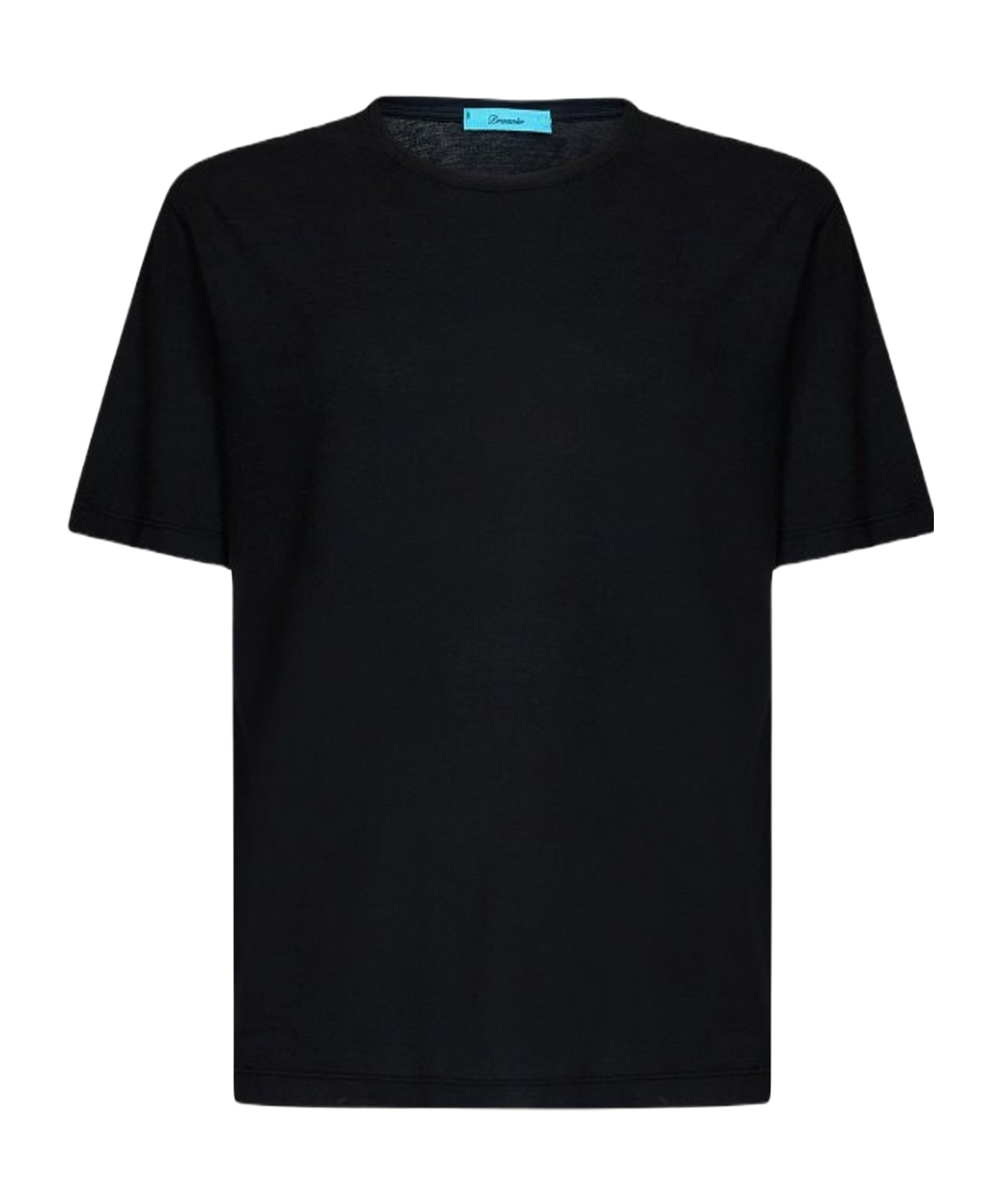 Drumohr Short Sleeve V-neck Polo In Black