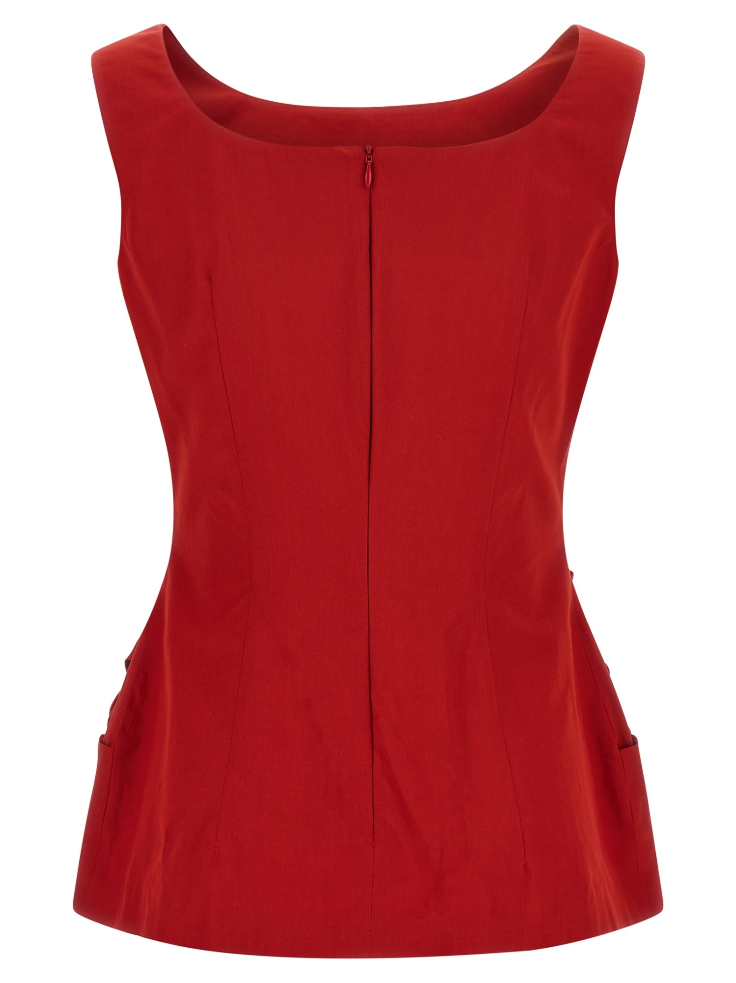 Magda Butrym Sleeveless Vest In Red