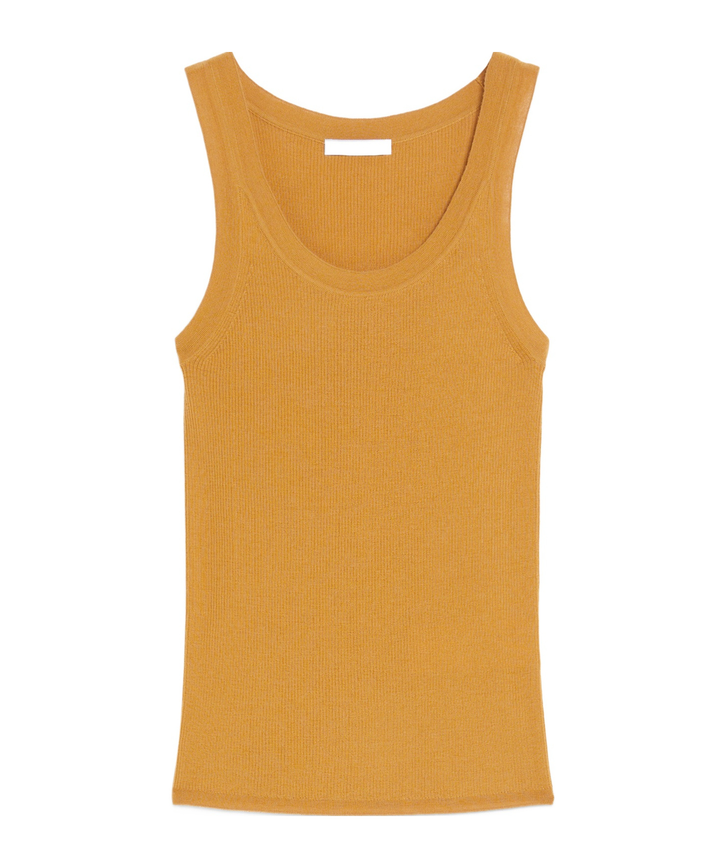 Max Mara Ribbed Wool Top In Brown
