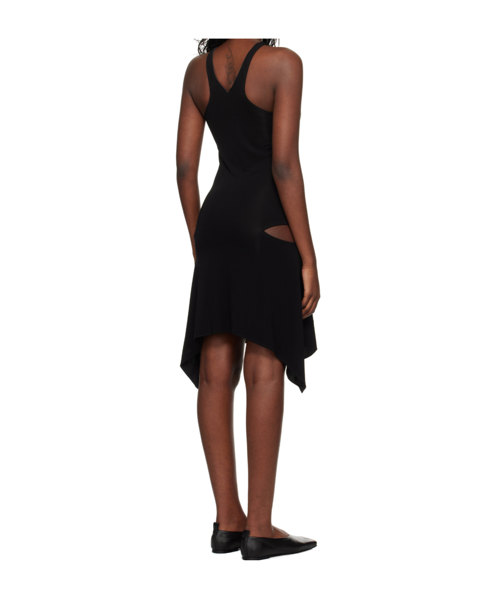 COURRÈGES COURRÈGES CRISS-CROSS JERSEY SLEEVELESS MINI DRESS