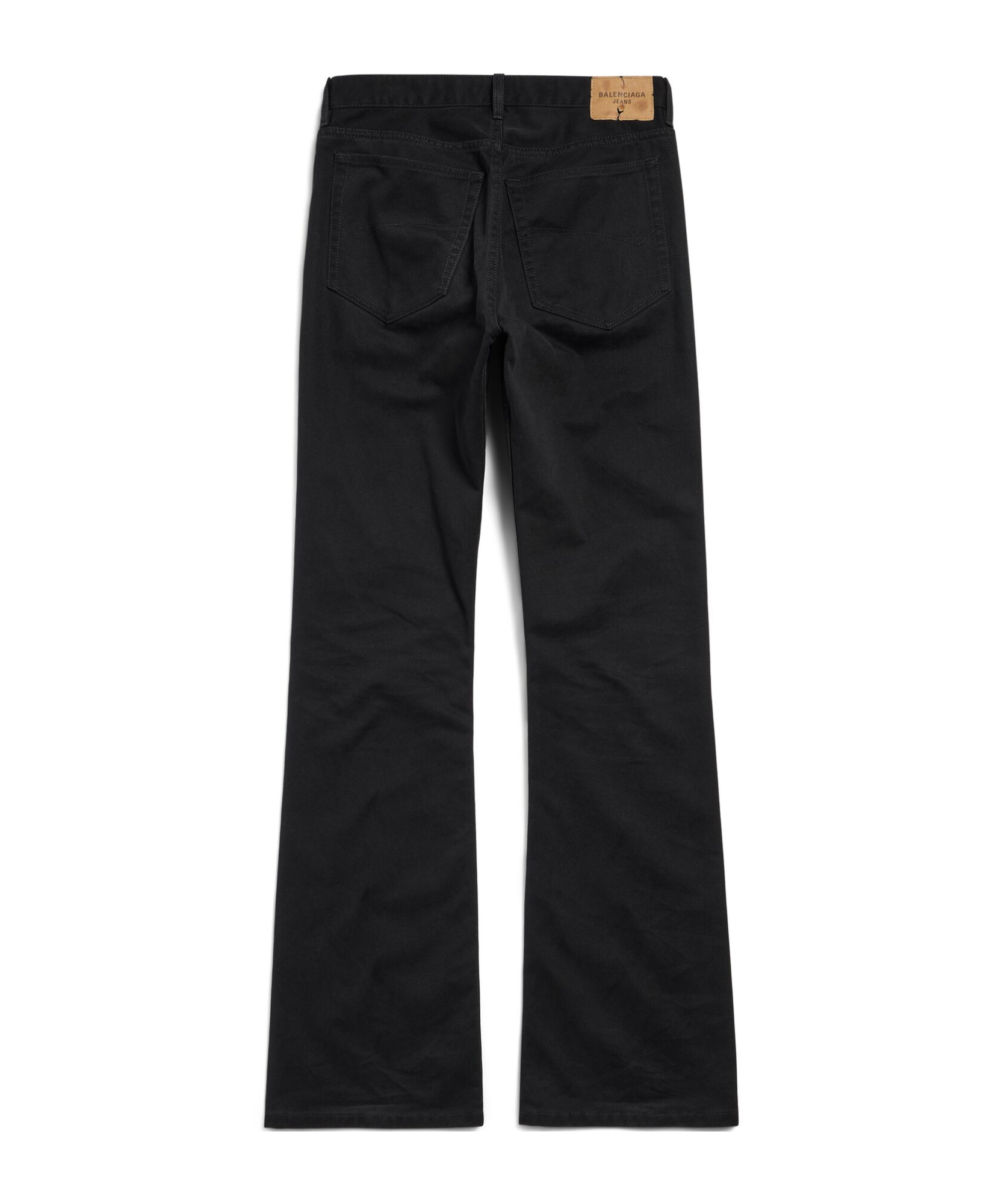 Balenciaga Black Low Waist Straight Jeans In Black