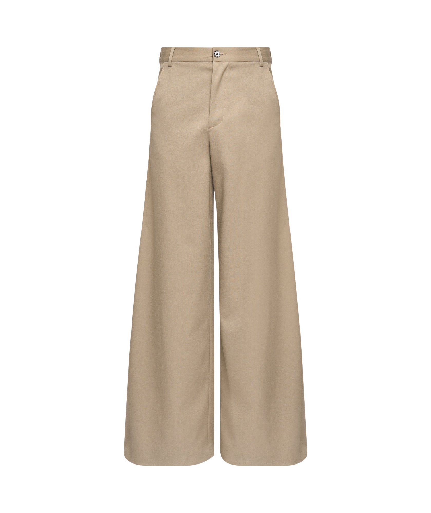 Mm6 Maison Margiela Tailored Wide-leg Trousers In Nude