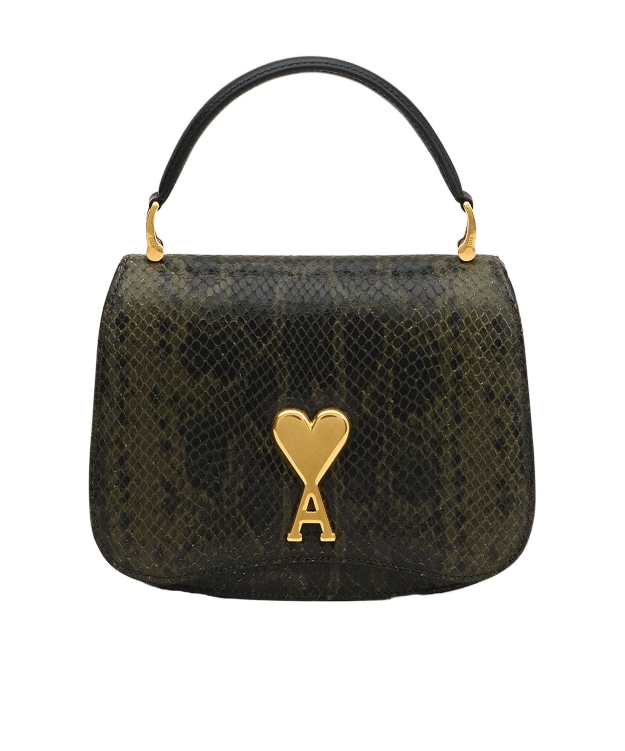 Shop Ami Alexandre Mattiussi Logo Shoulder Bag In Black