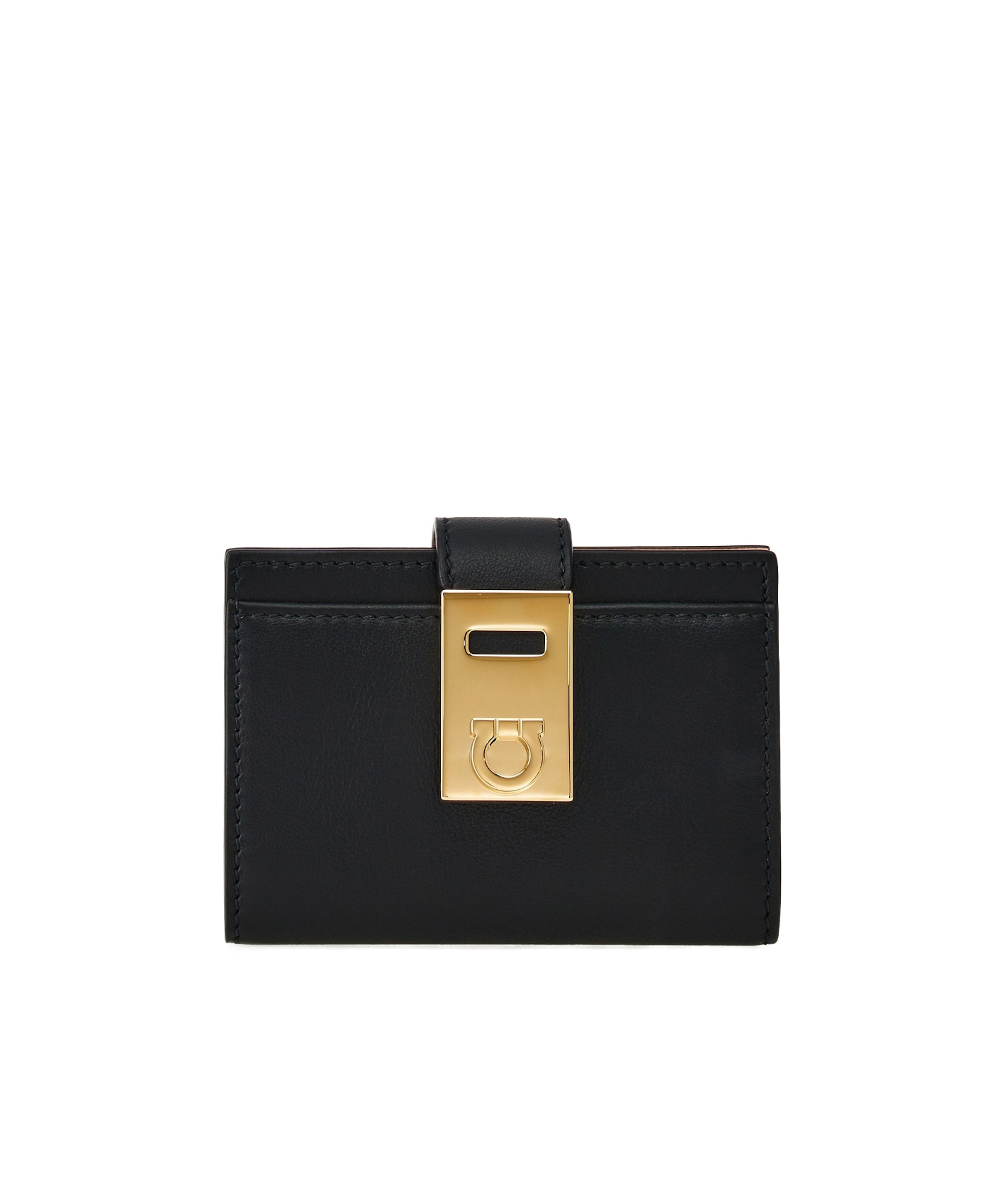 Ferragamo Hug Card Clip In Black