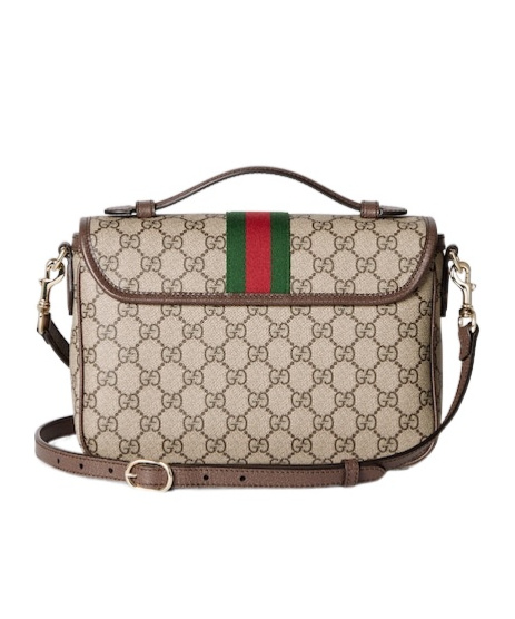 Gucci Ophidia Medium Top Handle Bag In Brown