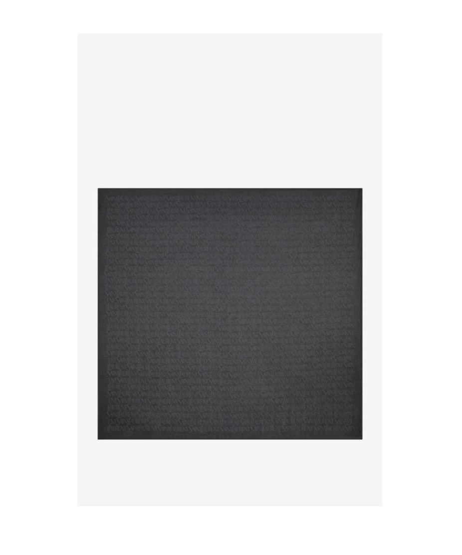 Saint Laurent Large Square Scarf In Black