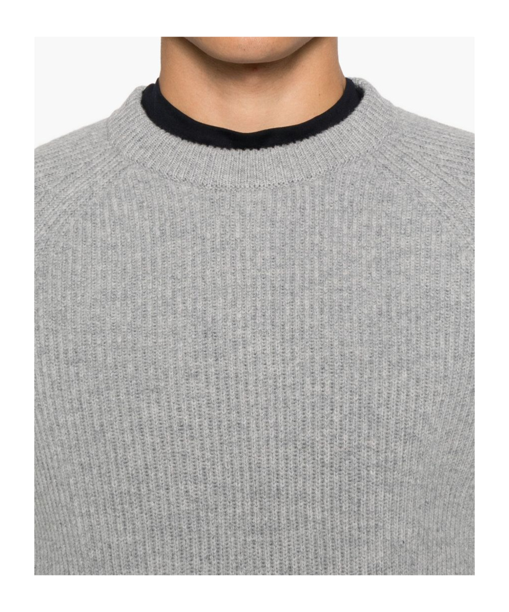 Mc2 Saint Barth Long-sleeved Sweater In Gray