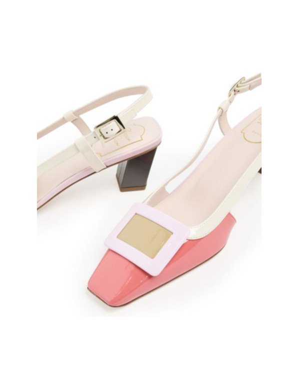 Roger Vivier Belle Vivier Slingback Shoes In White