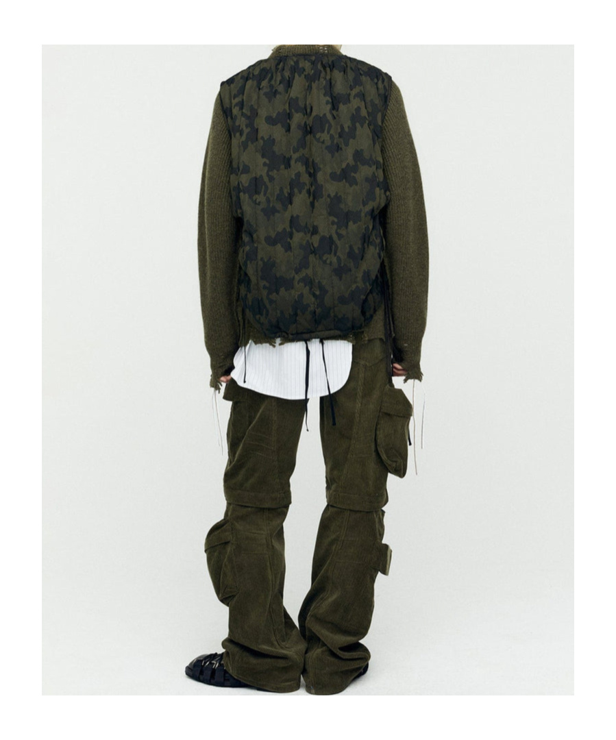Andersson Bell Camouflage Cotton Vest In Black