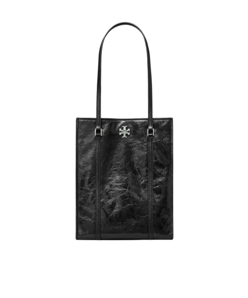 Tory Burch Small Kira Turnlock Panelled Tote Bag In Black