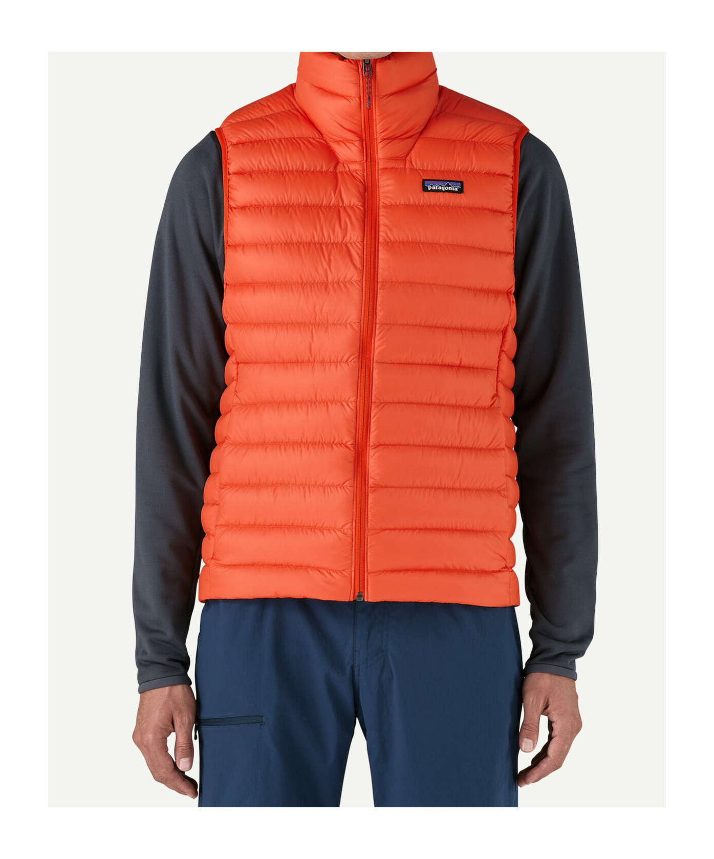 Shop Patagonia Men's Down Sweater Vest In Orange