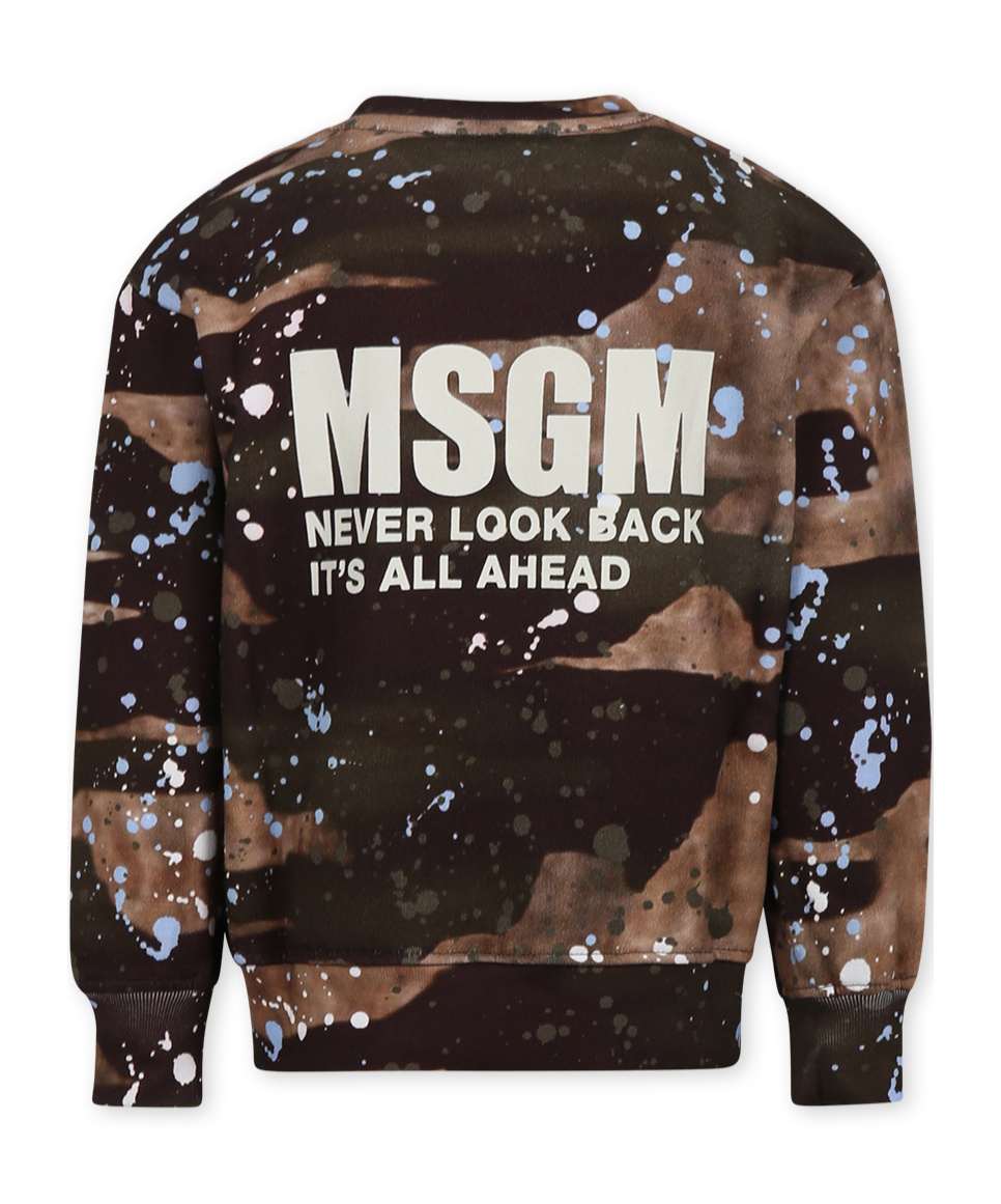 Msgm Long-sleeved Sweater In Black