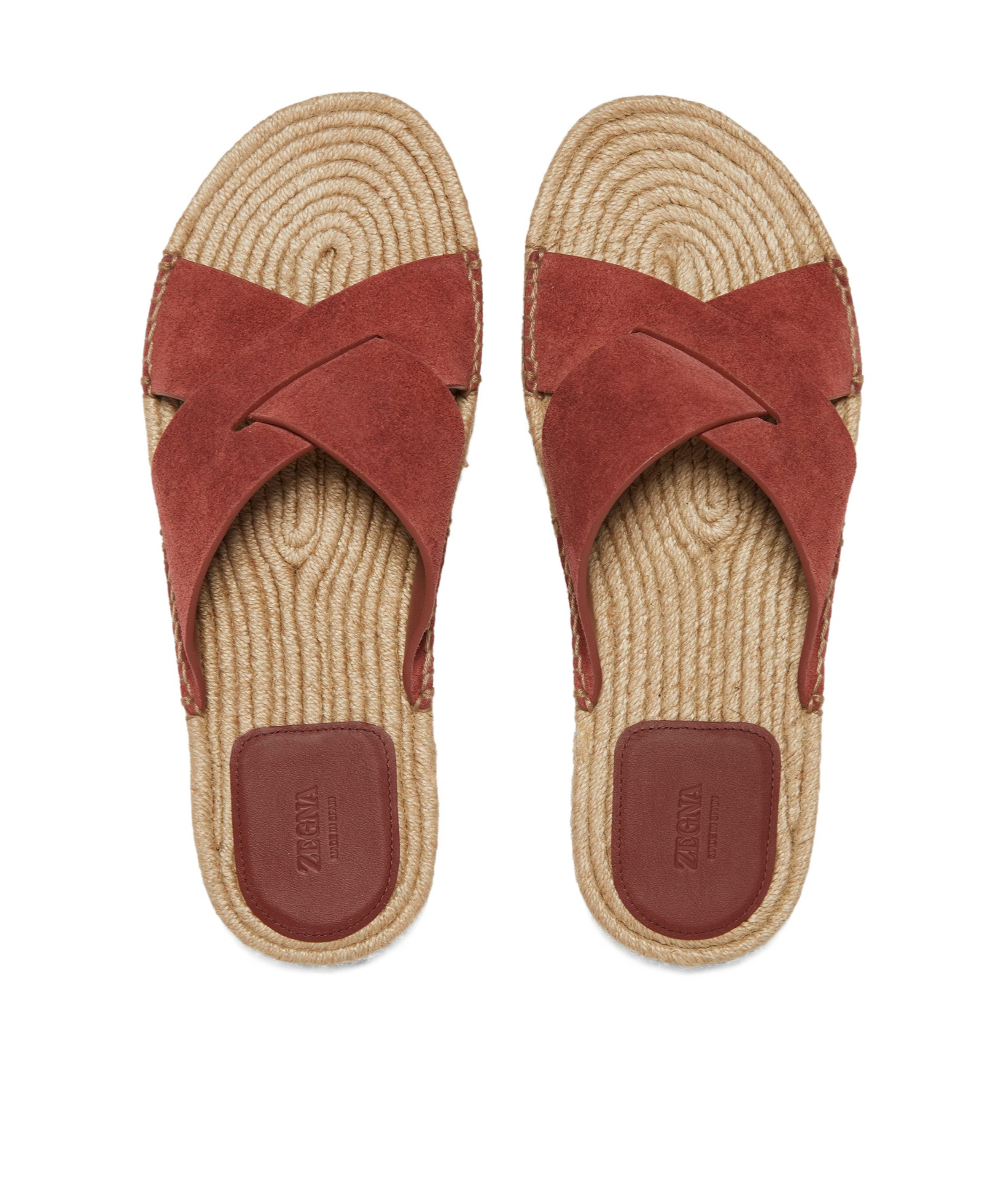 Zegna Suede Espadrilles In Red