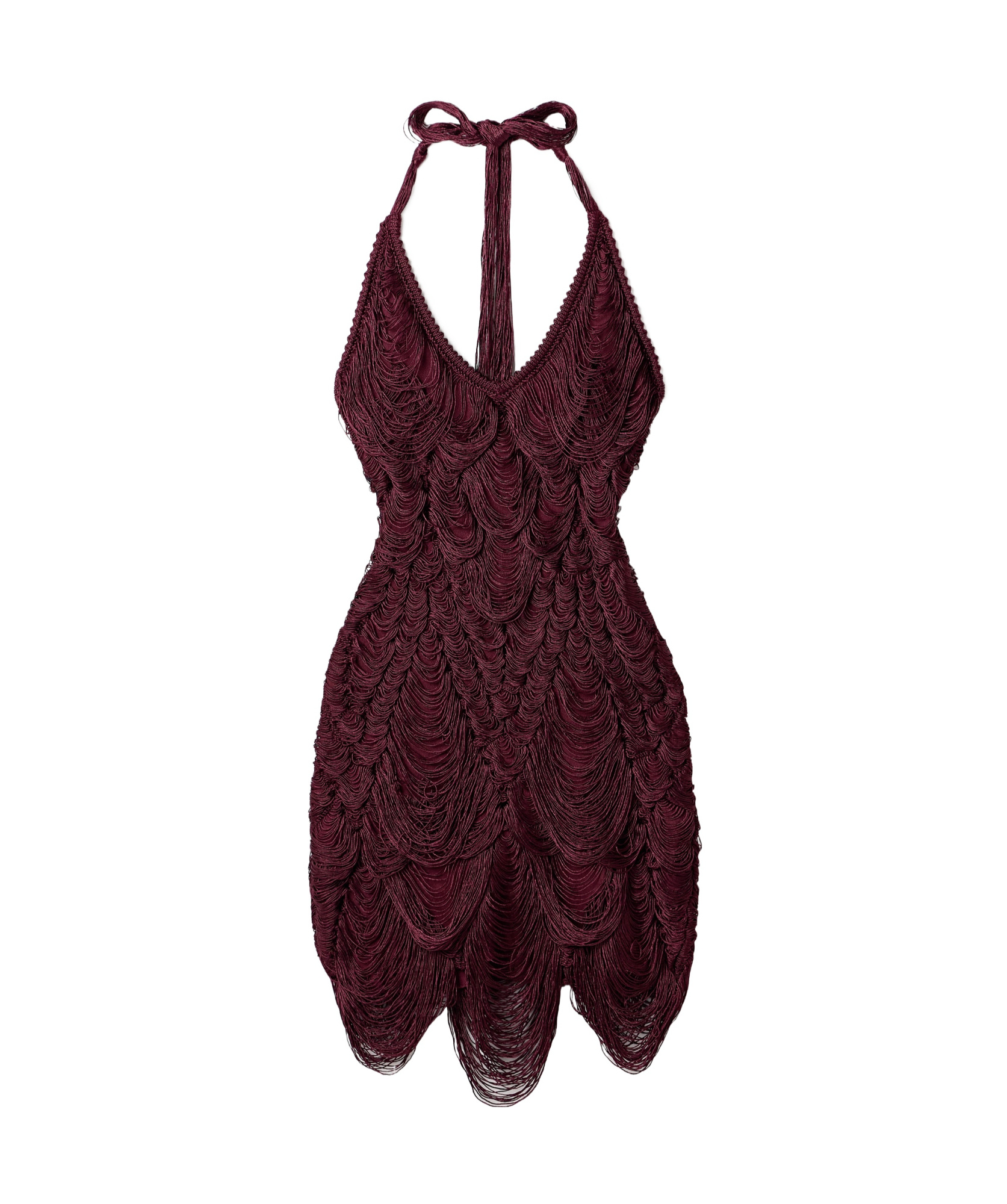 Shop Ferragamo Silk Rope Jacquard Dress In Brown