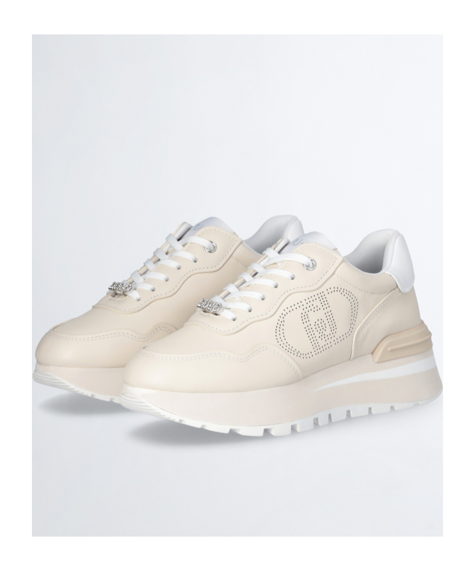 Liu •jo Round-head Sneakers In White