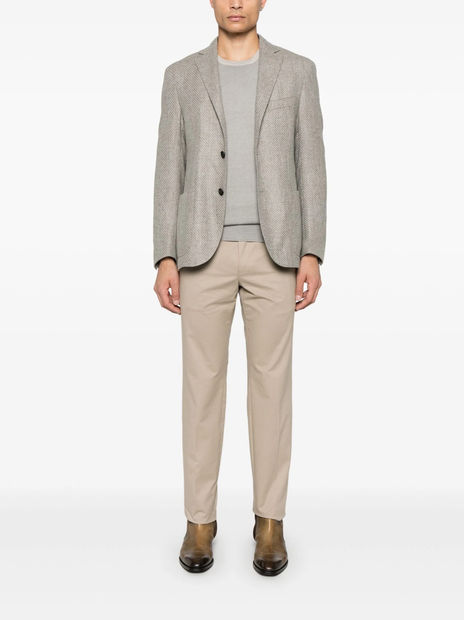 Shop Zegna Pocket Casual Pants In Nude