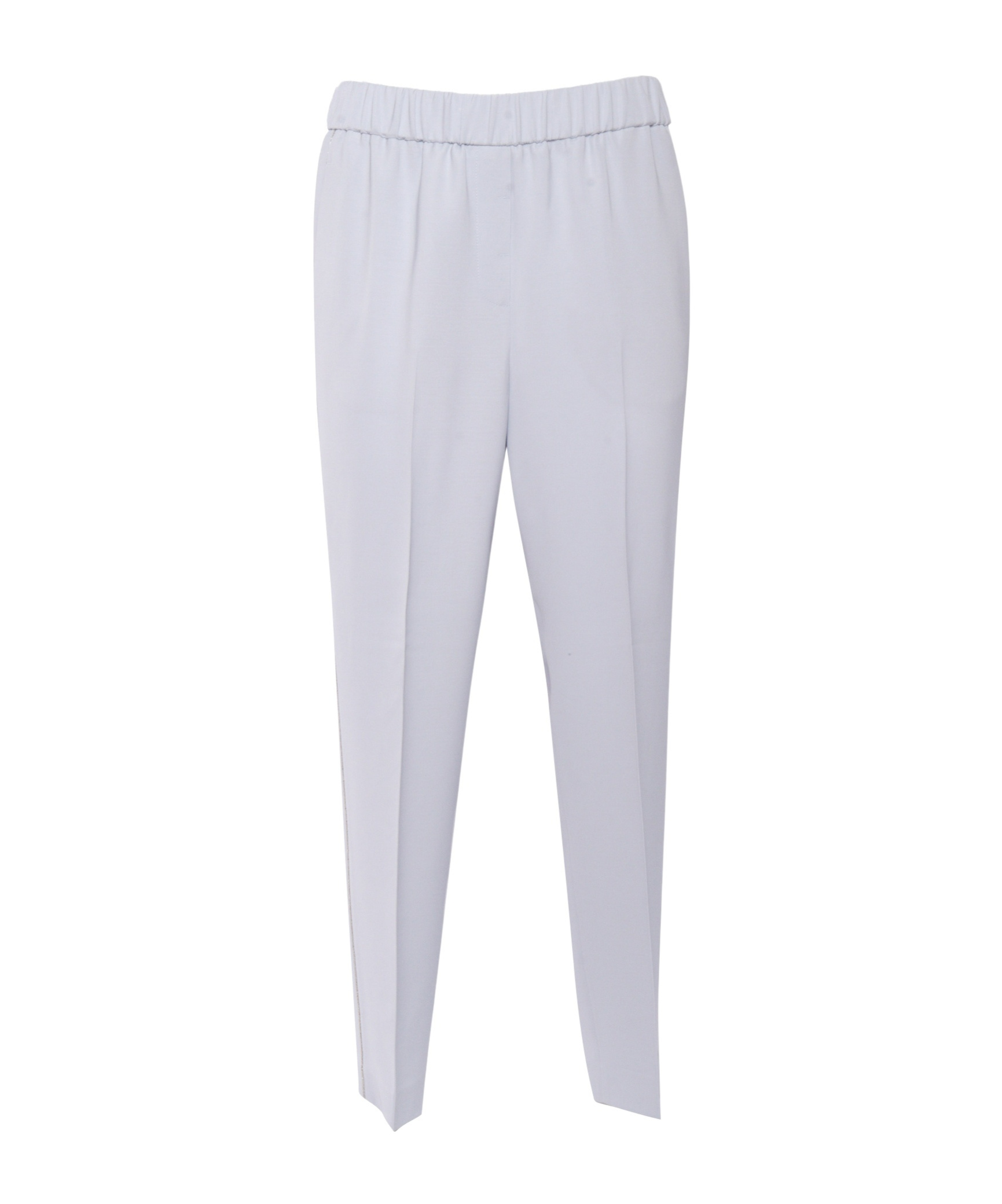 Peserico Elastic Waist Casual Pants In White