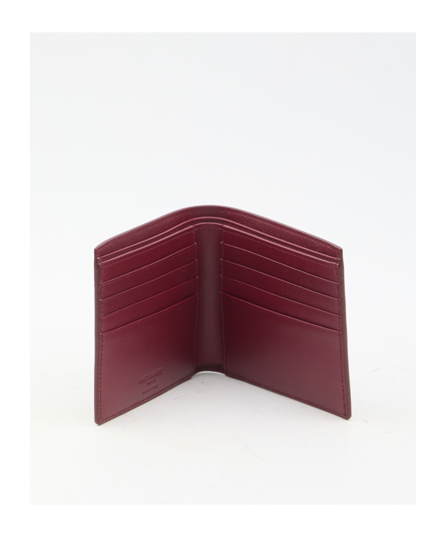 Saint Laurent Folding Wallet In Red