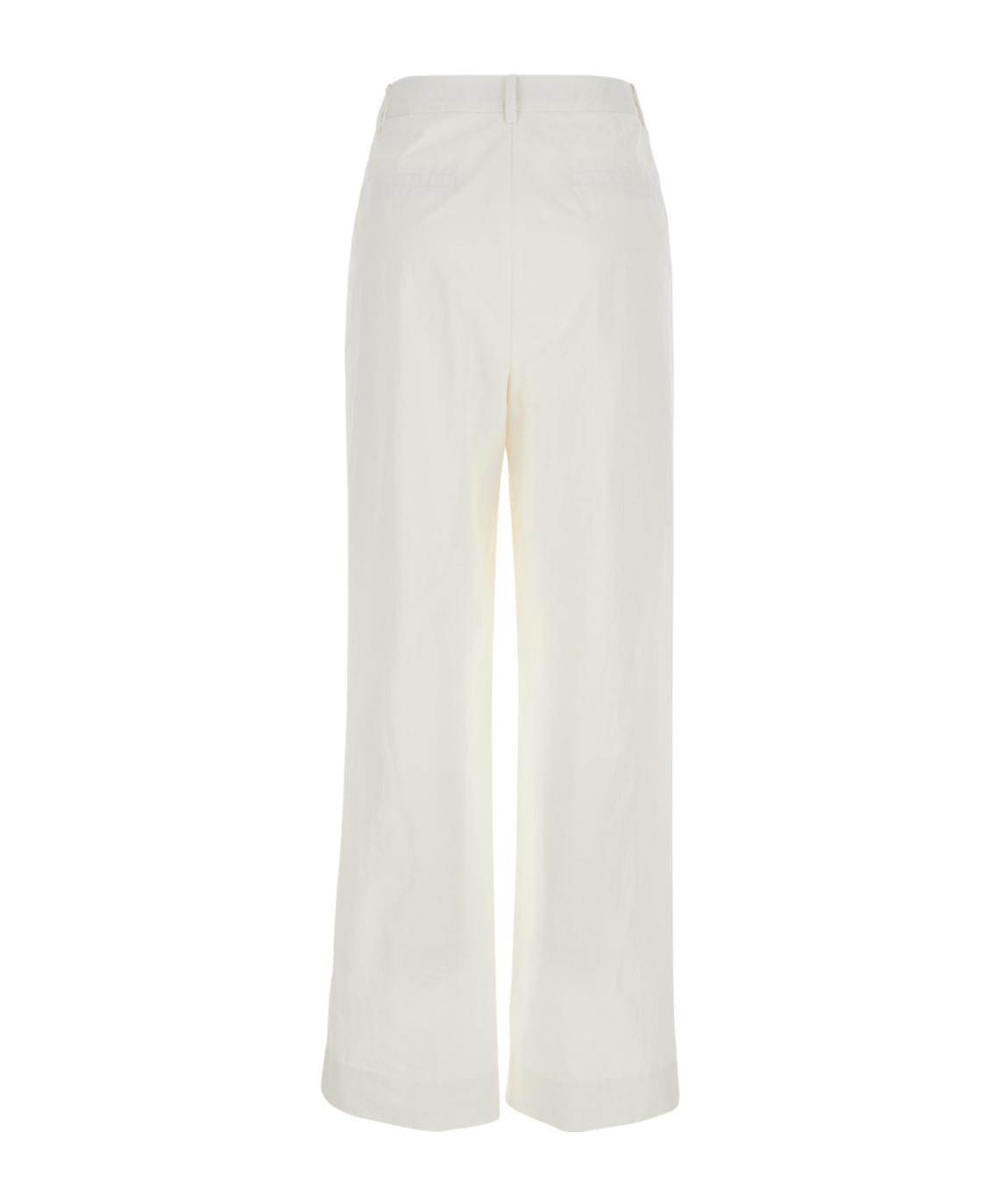 Dunst White Wide Pants In Cotton Blend Woman