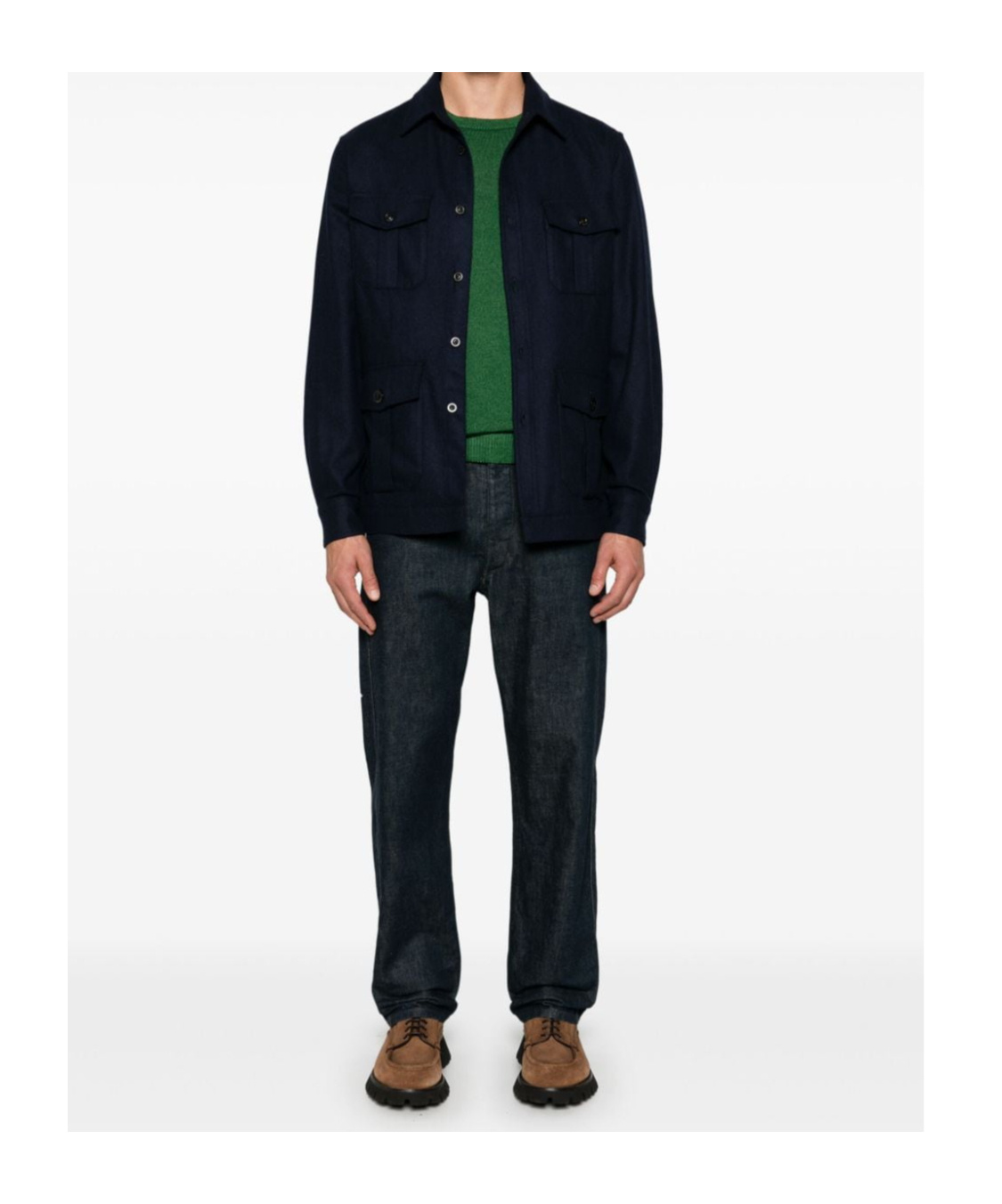 Boglioli Wool Shirt Jacket In Black