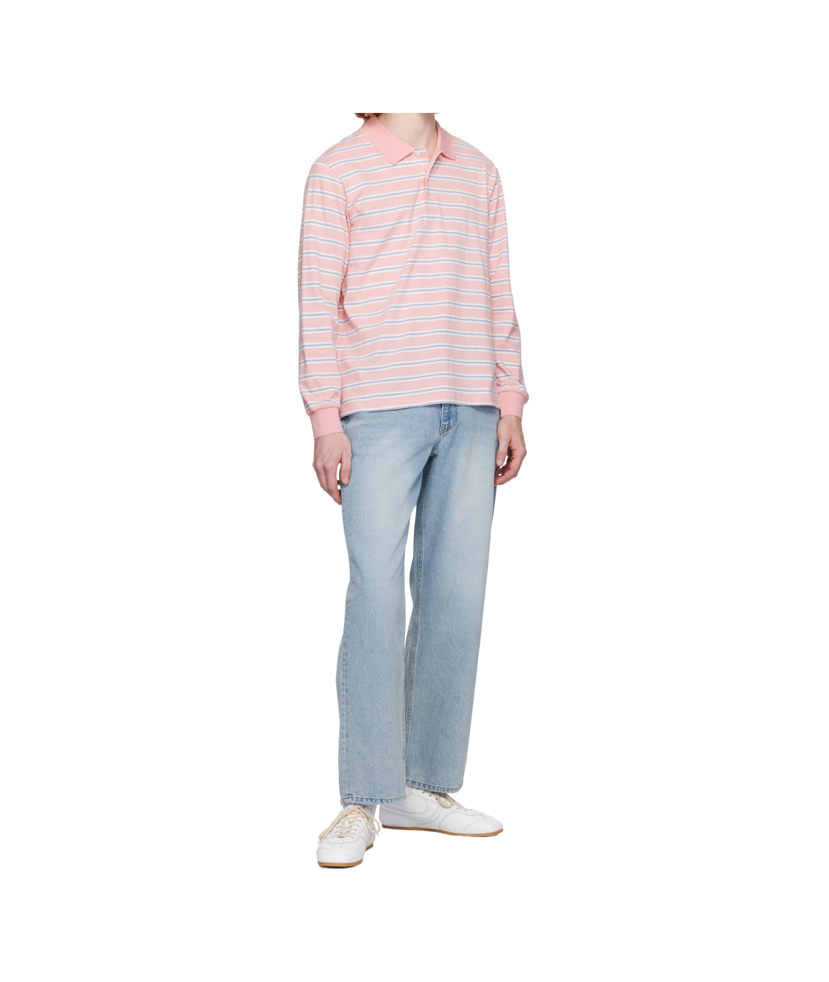 Dunst Light Blue Five Pocket Jeans With Logo Patch On The Back