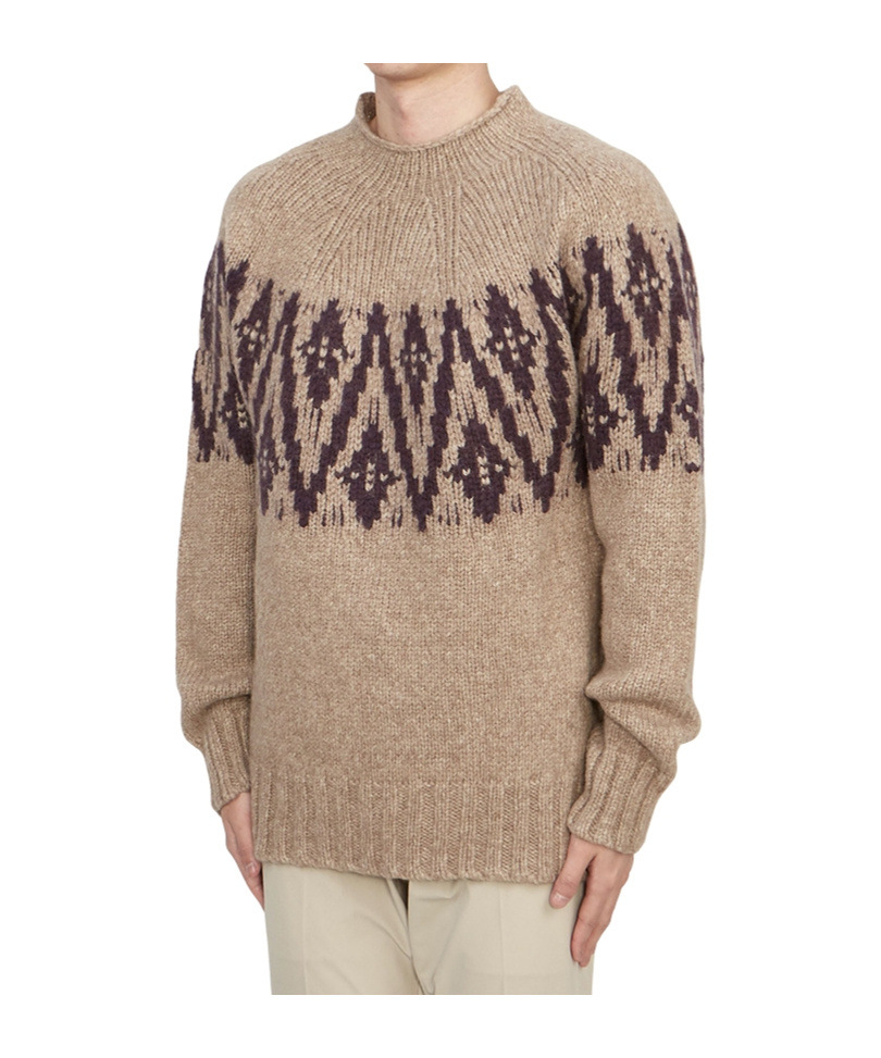 Lardini Long-sleeved Sweater In Nude