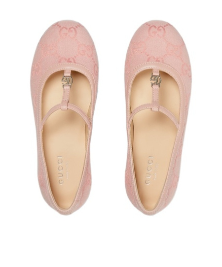Gucci Double G Ballet Flats In Pink
